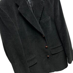 Chaps Ralph Lauren Vintage 90's Black Corduroy Blazer Sports Coat